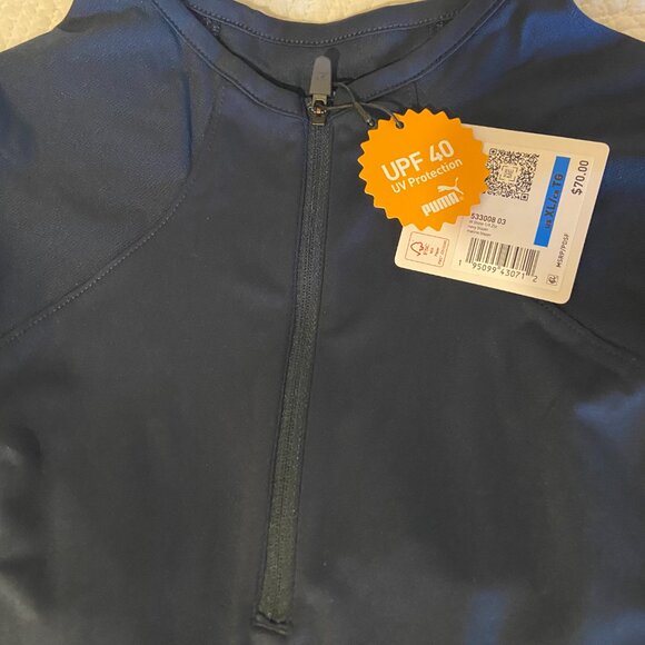 NWT Puma 1/4 zip XL Deep Navy - Picture 3 of 5